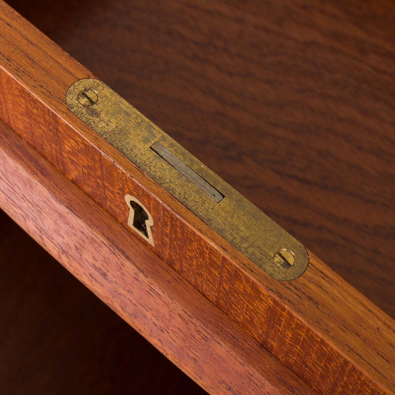 Vintage free standing desk in teak for Tibergaard,Gunnar Nielsen  Denmark, 1960s