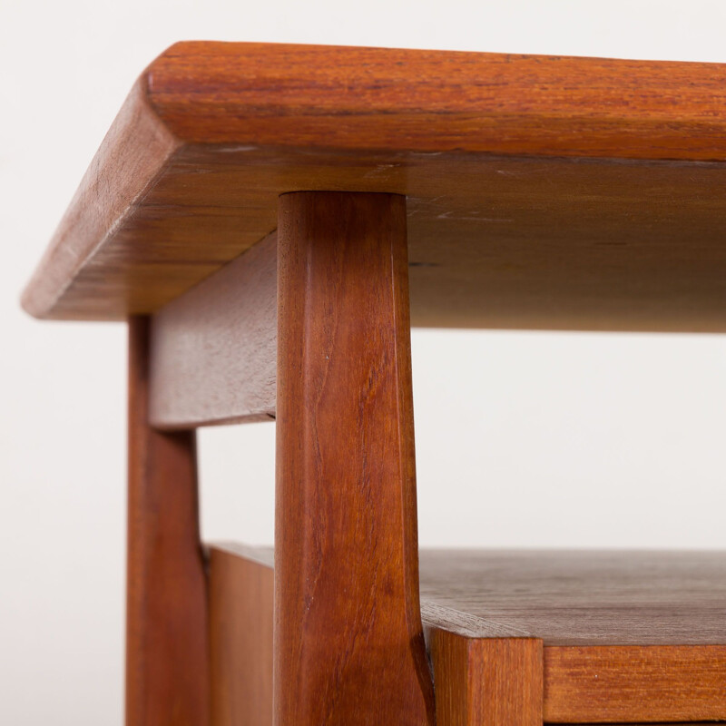 Vintage free standing desk in teak for Tibergaard,Gunnar Nielsen  Denmark, 1960s