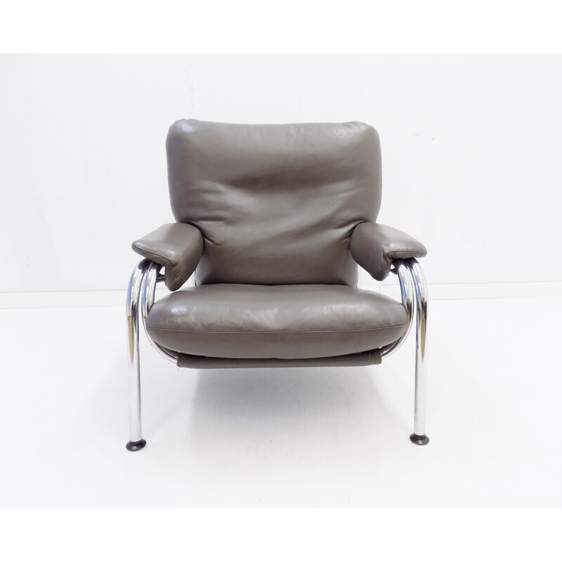 Fauteuil vintage en cuir Kangaroo De Sede par Hans Eichenberger 1960