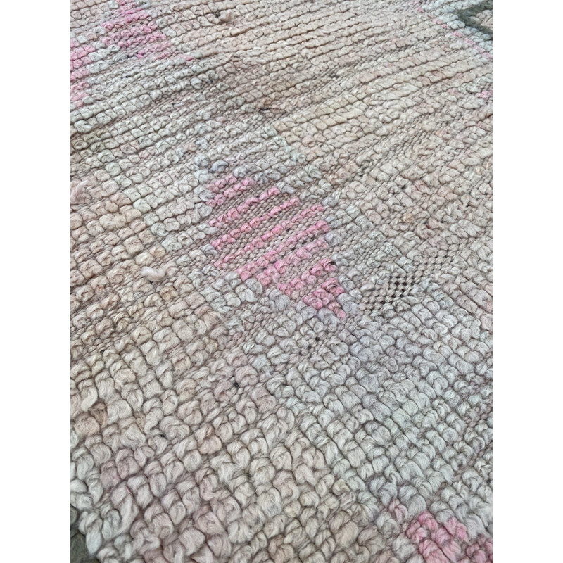 Tapete Vintage Berber Boujaad em lã tecida à mão