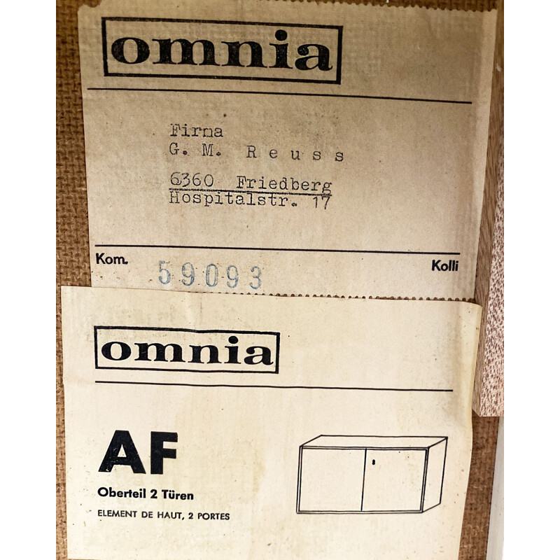 Vintage Omnia String Wall Shelf Teak by Hilker for Omnia Germany 1960s