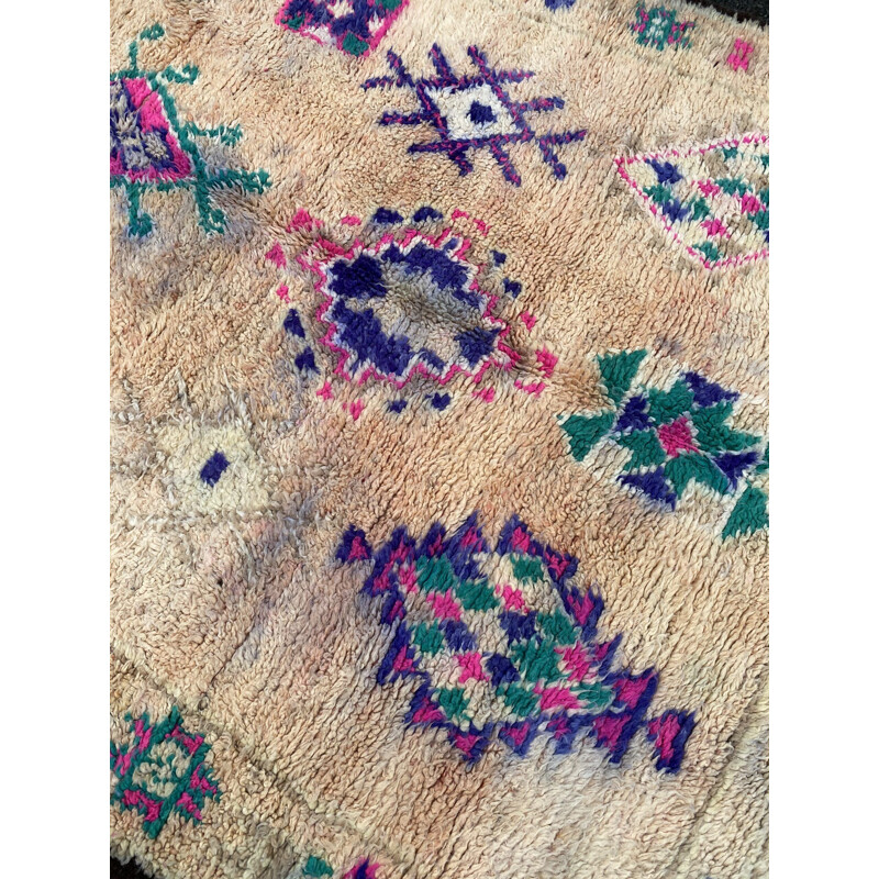 Vintage Berber carpet Boujaad wool hand woven