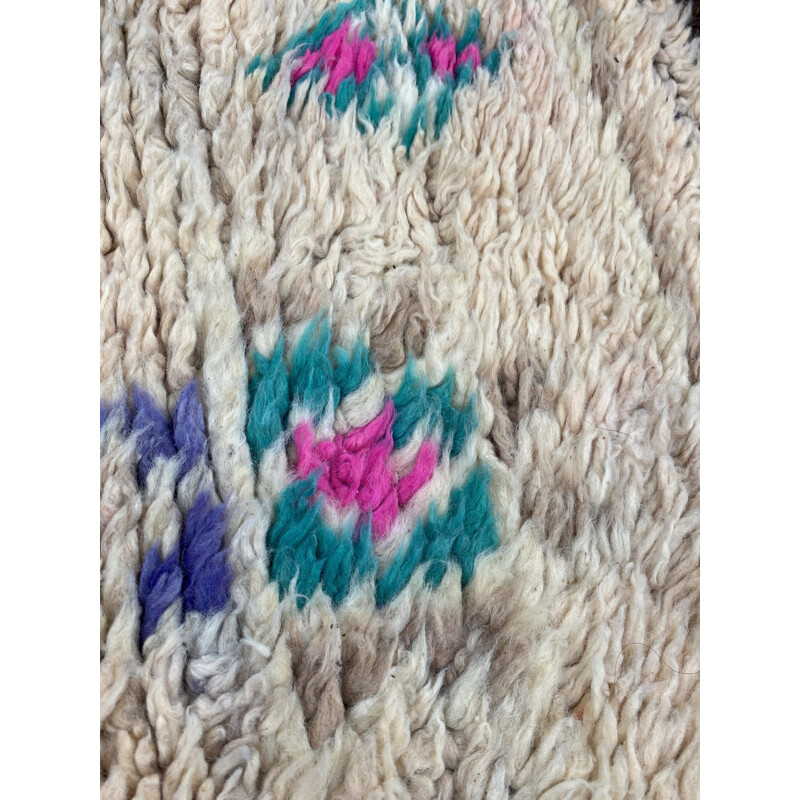 Vintage handgeweven Berber Boujaad tapijt