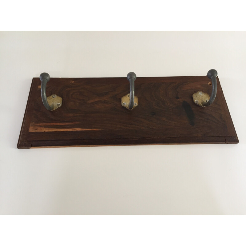 Vintage School Coat Hanger with 3 Coat Hooks