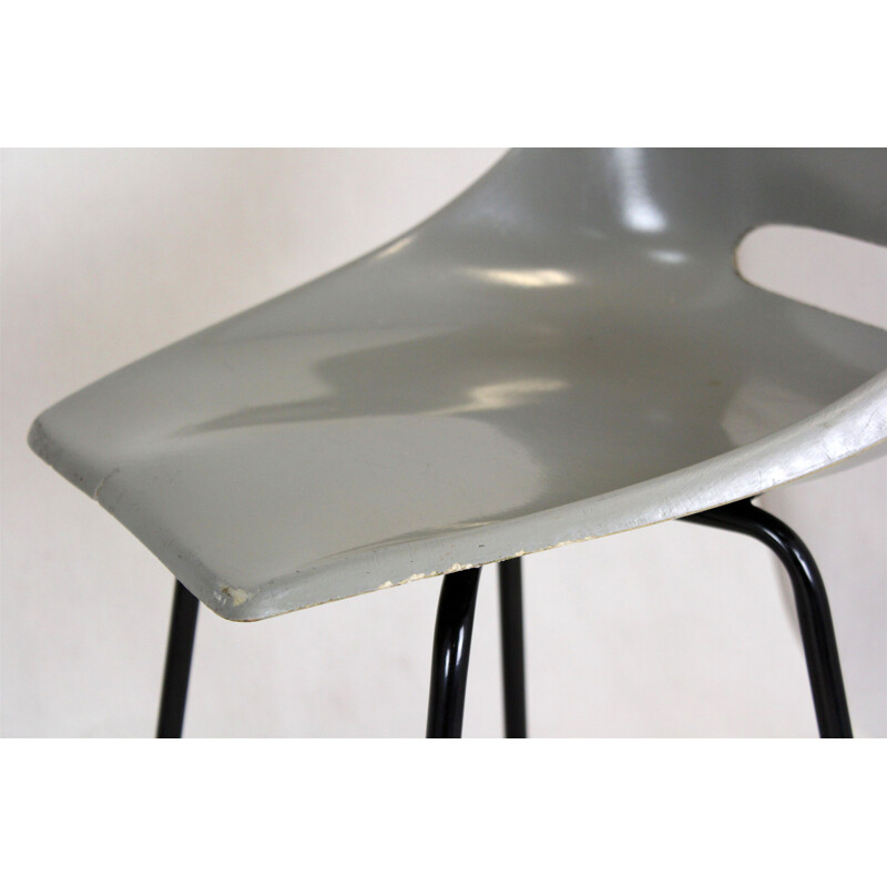 Juego de 4 sillas vintage de fibra de vidrio de Miroslav Navratil para Vertex 1960