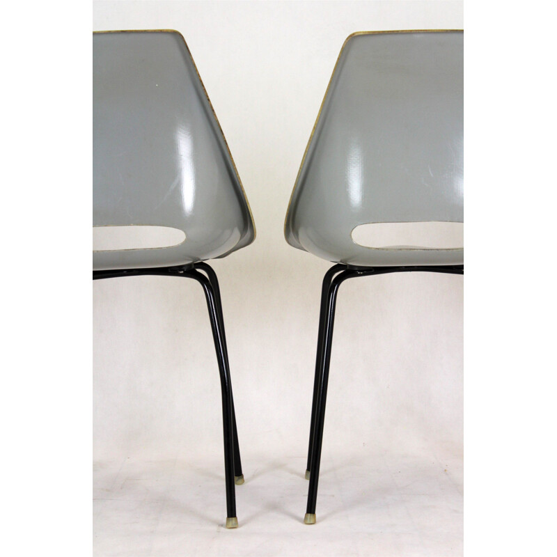 Set van 4 vintage fiberglas stoelen van Miroslav Navratil voor Vertex 1960
