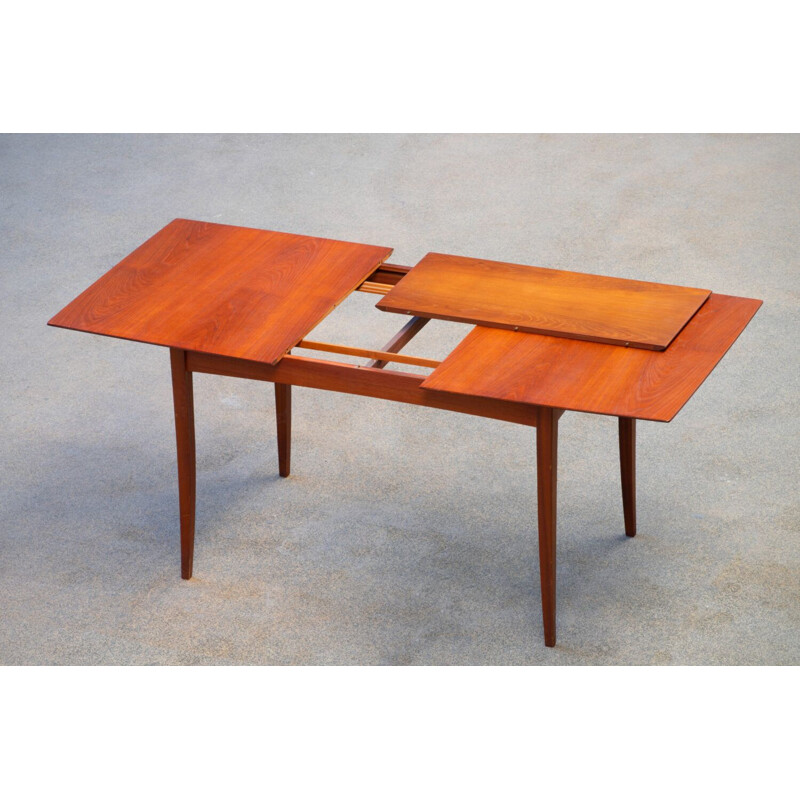Vintage extensible table in teak Scandinavian 1960s