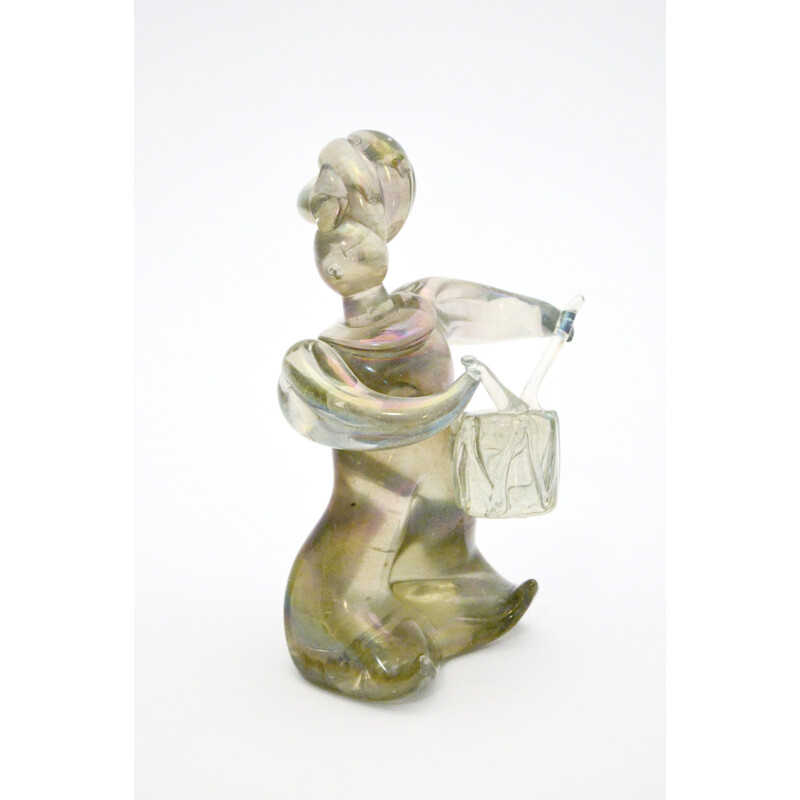 Vintage Murano glass drum figure by Seguso Vetri D'arte, 1930