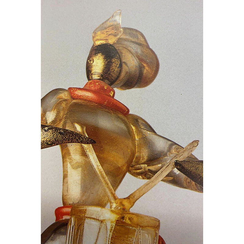 Vintage Murano glass drum figure by Seguso Vetri D'arte, 1930