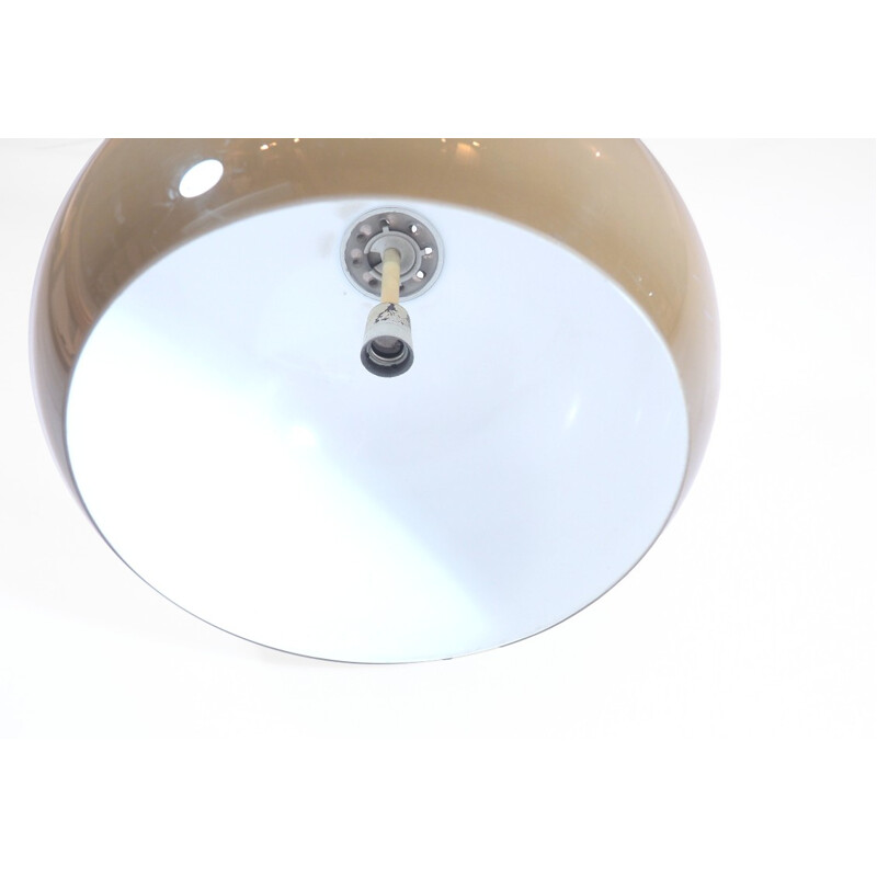 Big pendant light in plexiglas cream colour - 1970s