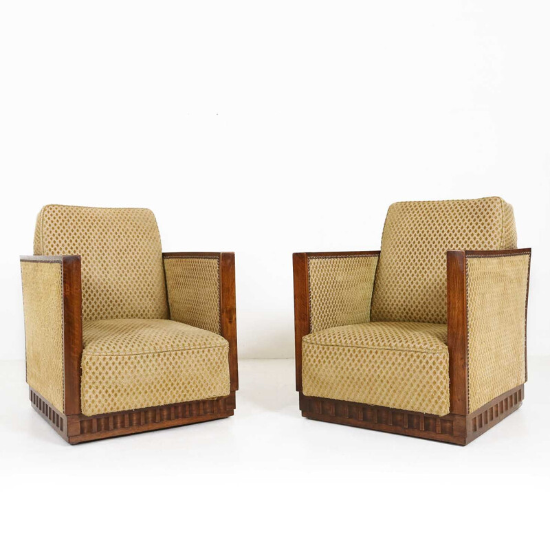 Paire de fauteuils vintage Art Déco 1930