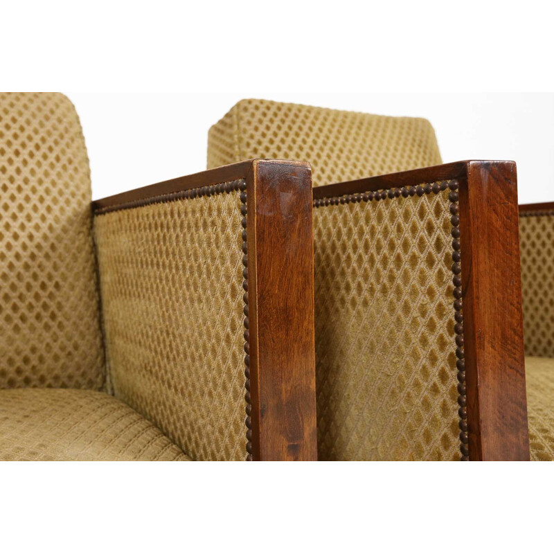 Pair of vintage armchairs Art Deco 1930s