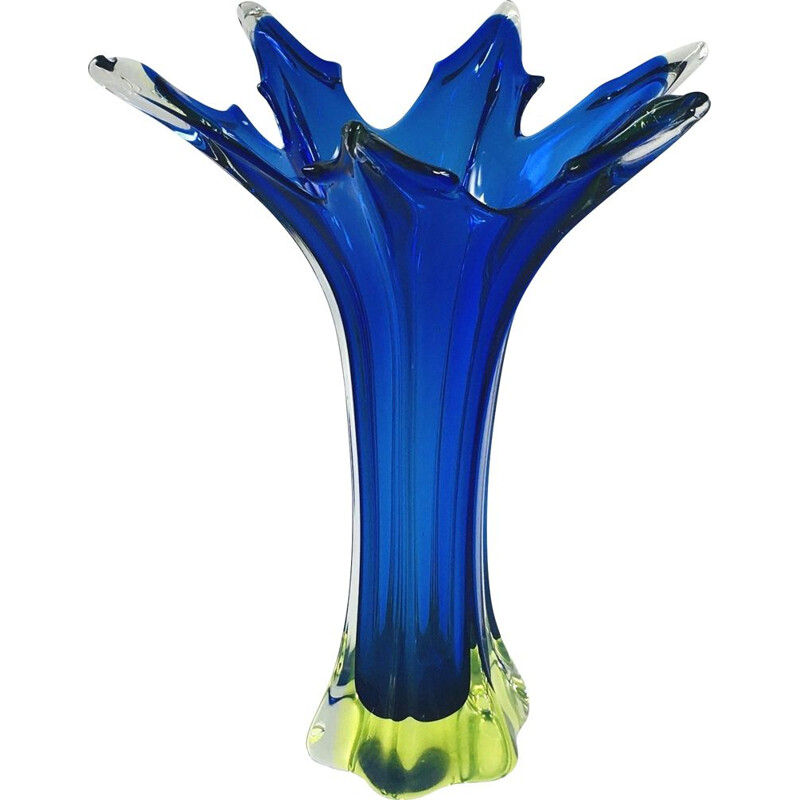 Mid-Century Murano Glass Vase Italian 1960s