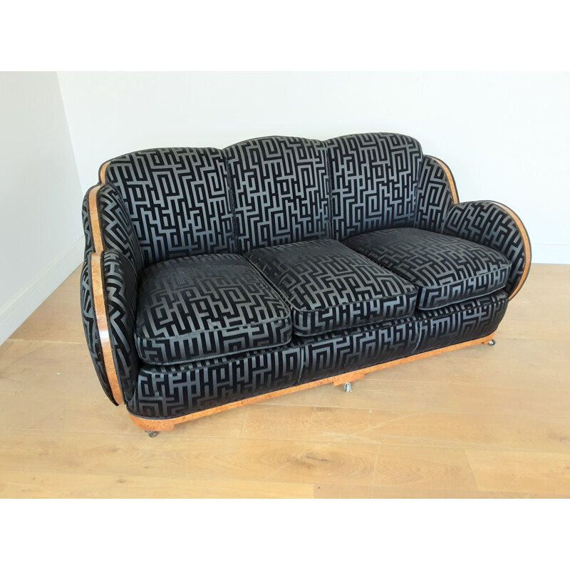 Vintage-Sofa mit Wolkenrücken von Harry und Lou Epstein Art Deco 1930