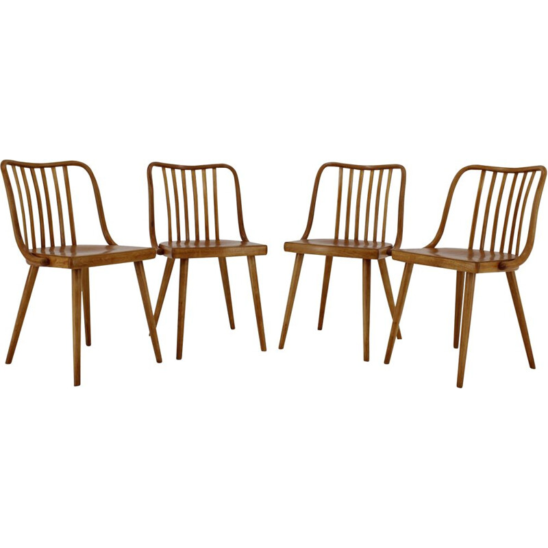 Set of 4 vintage Antonin Suman Dining Chairs Czechoslovakia 1960s