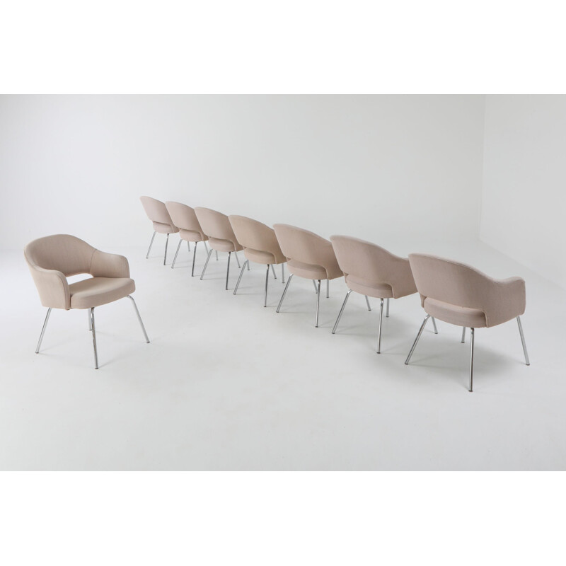 Set of 8 vintage Saarinen Dining Chairs for Knoll 1940s