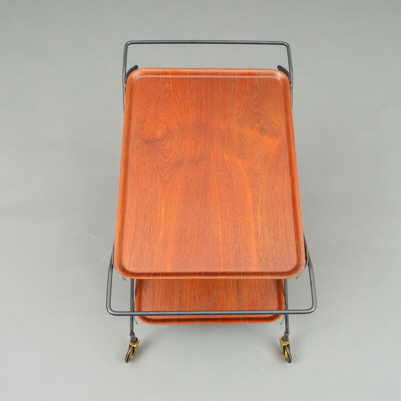 Mid Century bar trolley foldable 1960s