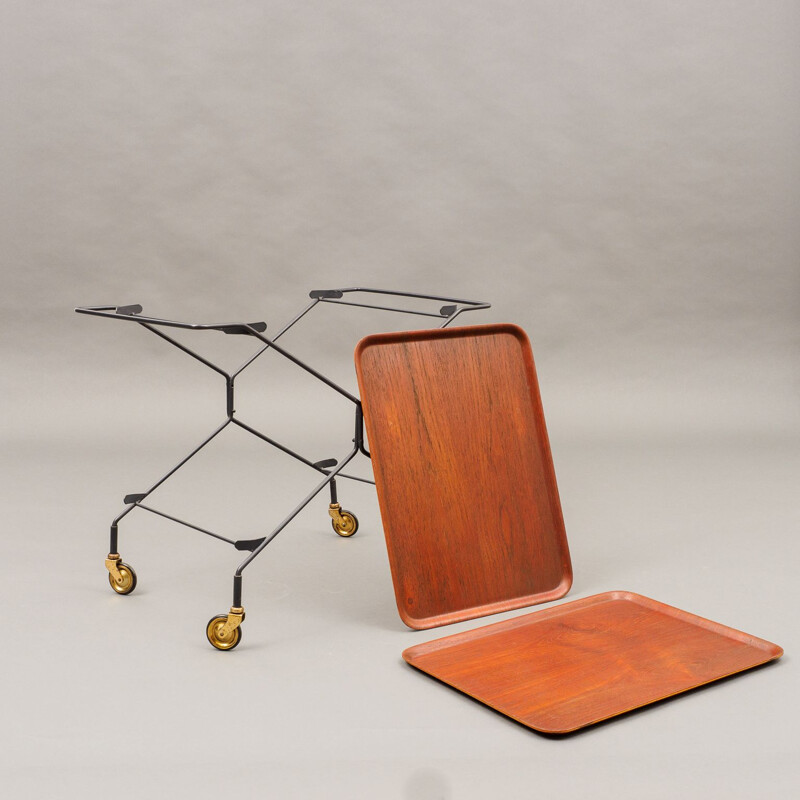 Mid Century bar trolley foldable 1960s