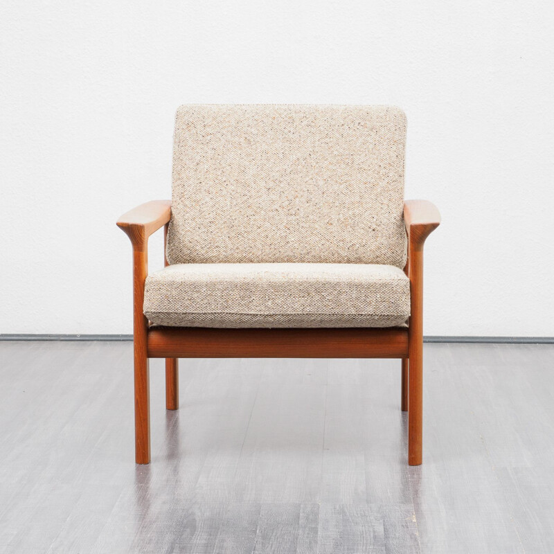 Fauteuil vintage en teck de Sven Ellekaer Danemark 1970