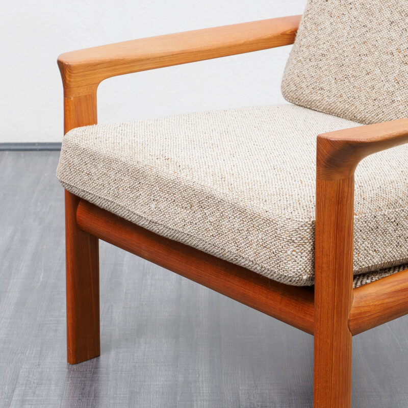 Fauteuil vintage en teck de Sven Ellekaer Danemark 1970