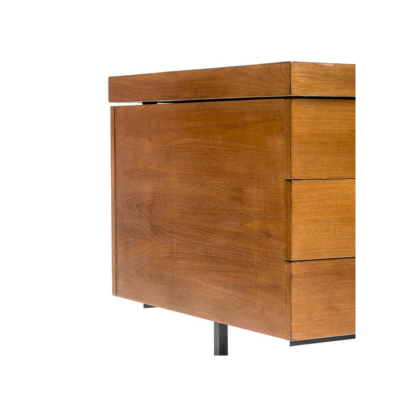 "Standard" Desk in teak and metal, Pierre GUARICHE - 1960s