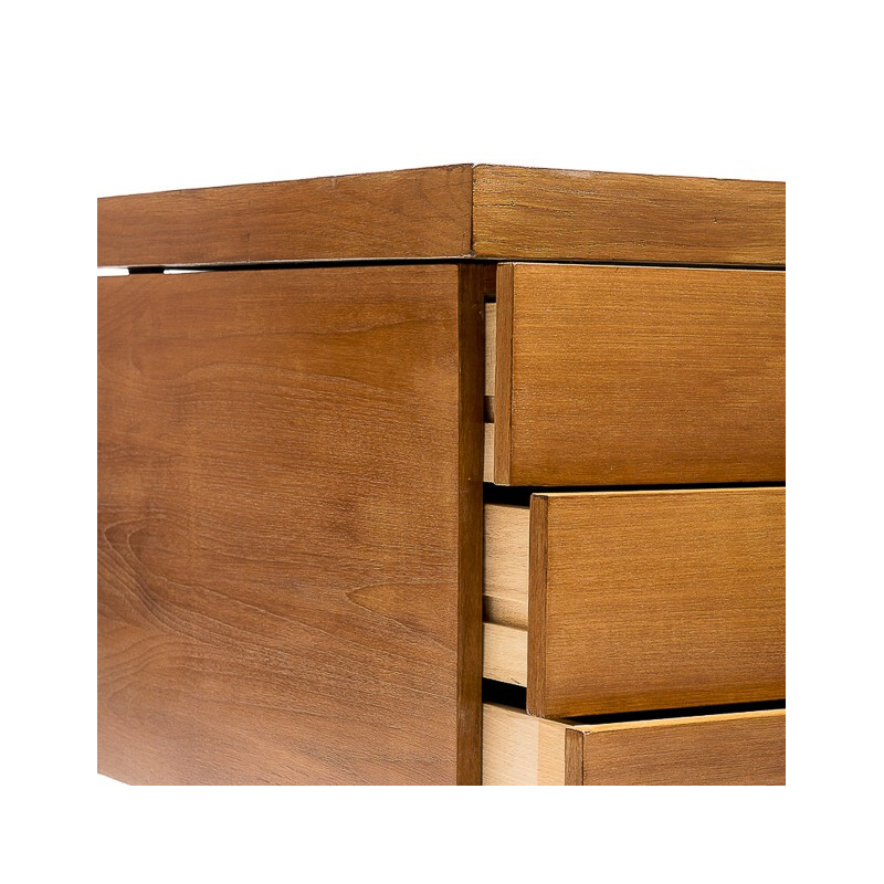 "Standard" Desk in teak and metal, Pierre GUARICHE - 1960s
