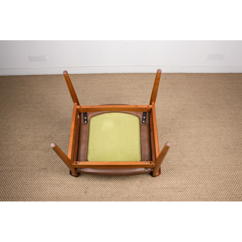 Vintage Teak and Leather Armchairs by Finn Juhl for Cado.Danois 1960s