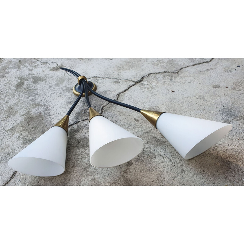 Pair of Arlus Arum vintage wall lights by Jean Royère 1957s