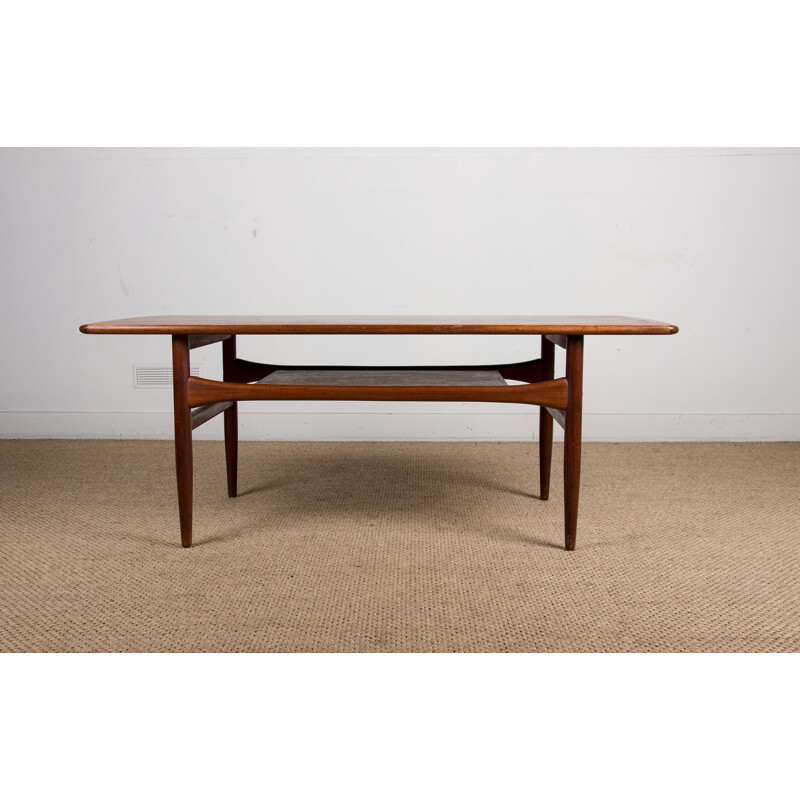 Vintage teak coffee table by Robert Christensen for Arrebo Mobler Danish 1960s