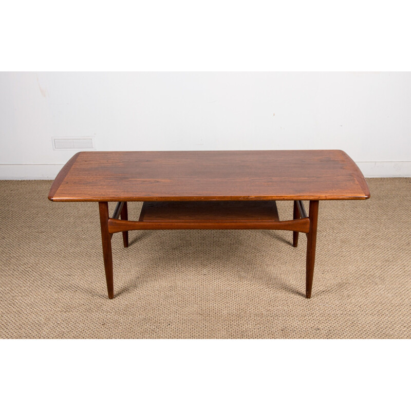 Vintage teak coffee table by Robert Christensen for Arrebo Mobler Danish 1960s