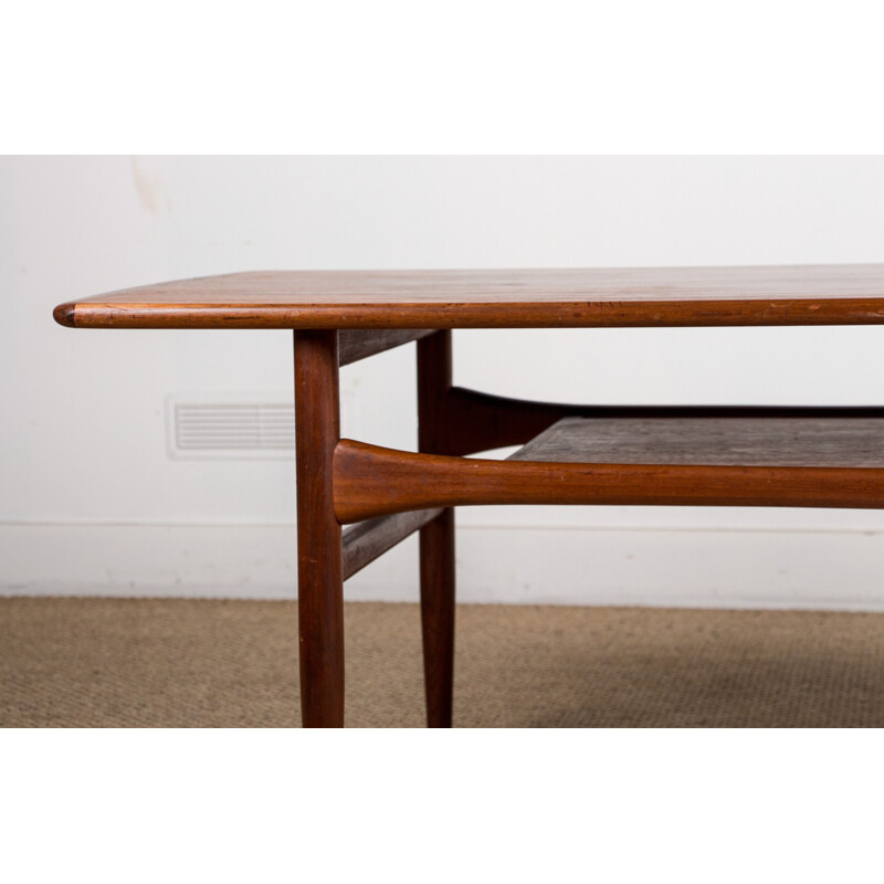 Vintage teak coffee table by Robert Christensen for Arrebo Mobler Danish 1960s