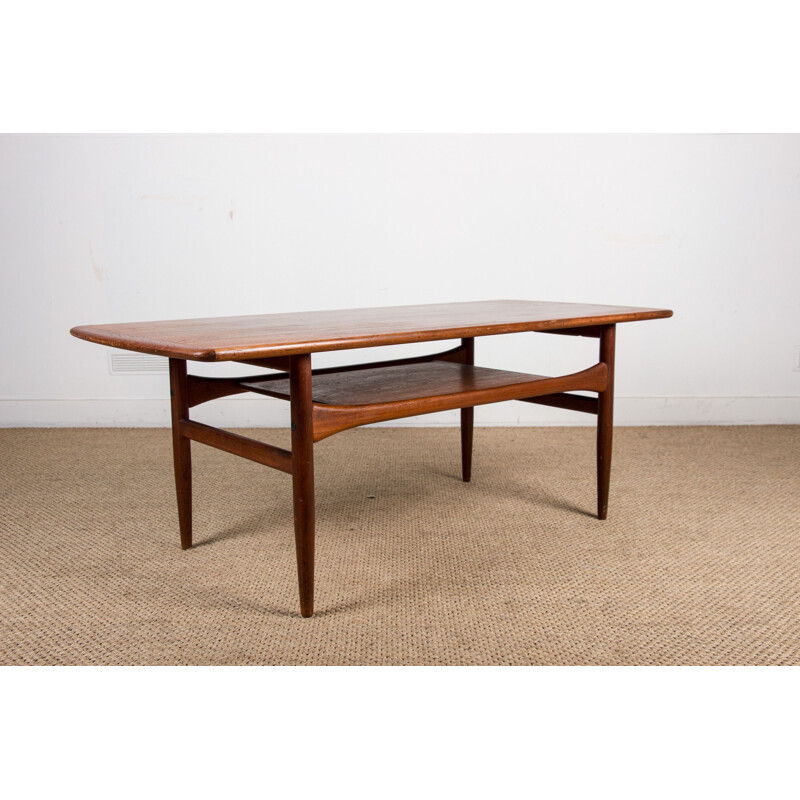 Vintage teak coffee table by Robert Christensen for Arrebo Mobler Danish 1960s