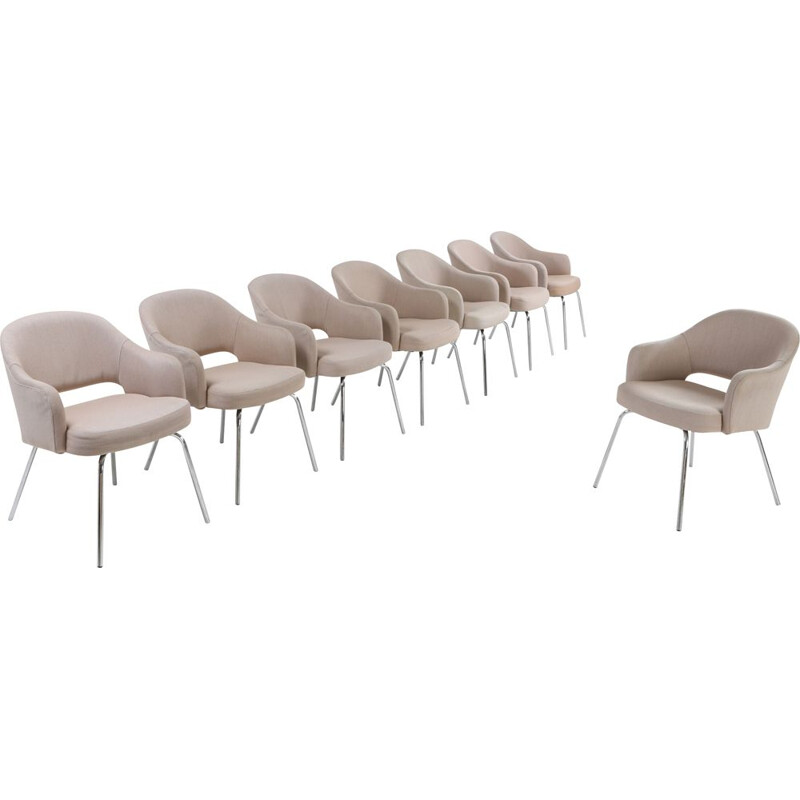 Set of 8 vintage Saarinen Dining Chairs for Knoll 1940s