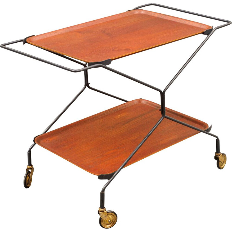 Mid Century bar trolley foldable 1960s