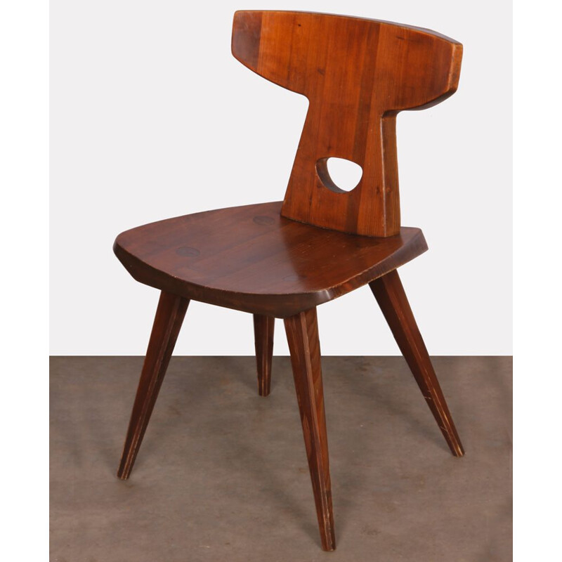 Set van 6 vintage massief grenen stoelen van Jacob Kielland-Brandt voor Christiansen, 1960