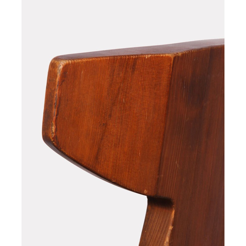 Juego de 6 sillas vintage de pino macizo de Jacob Kielland-Brandt para Christiansen, 1960