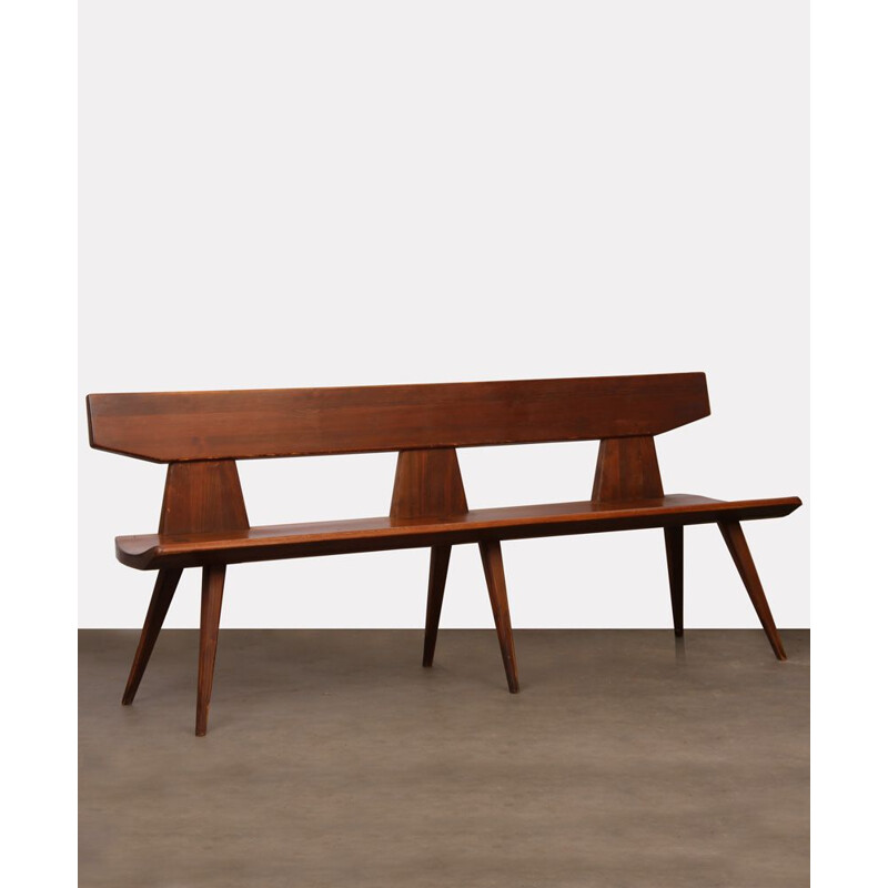 Vintage pine bench by Jacob Kielland-Brandt for Christiansen 1960