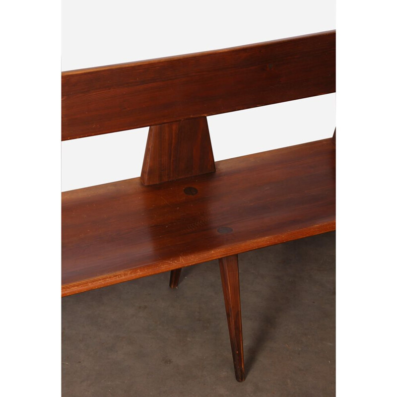 Vintage pine bench by Jacob Kielland-Brandt for Christiansen 1960