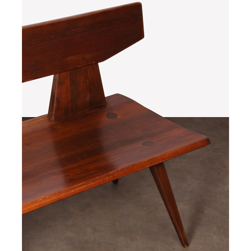 Vintage pine bench by Jacob Kielland-Brandt for Christiansen 1960