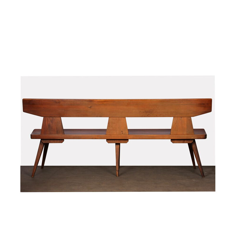Vintage pine bench by Jacob Kielland-Brandt for Christiansen 1960