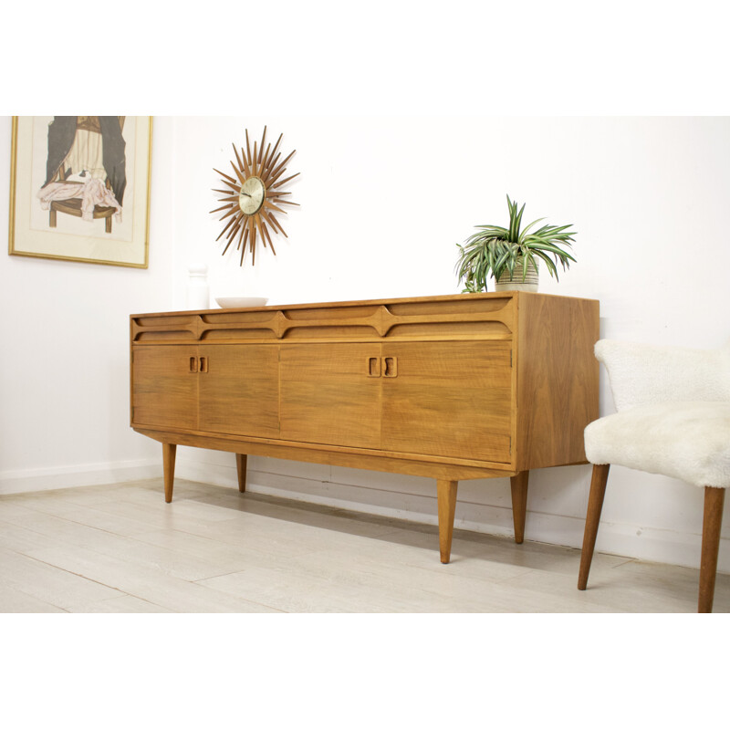 Vintage walnut sideboard by Alfred Cox for Heal's 1960