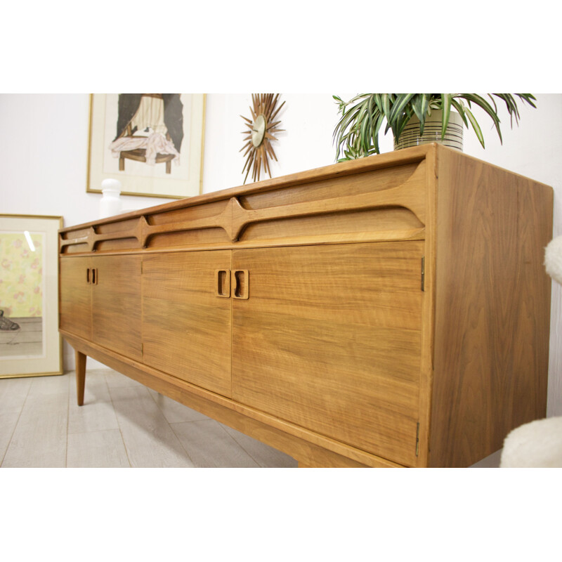 Vintage walnut sideboard by Alfred Cox for Heal's 1960