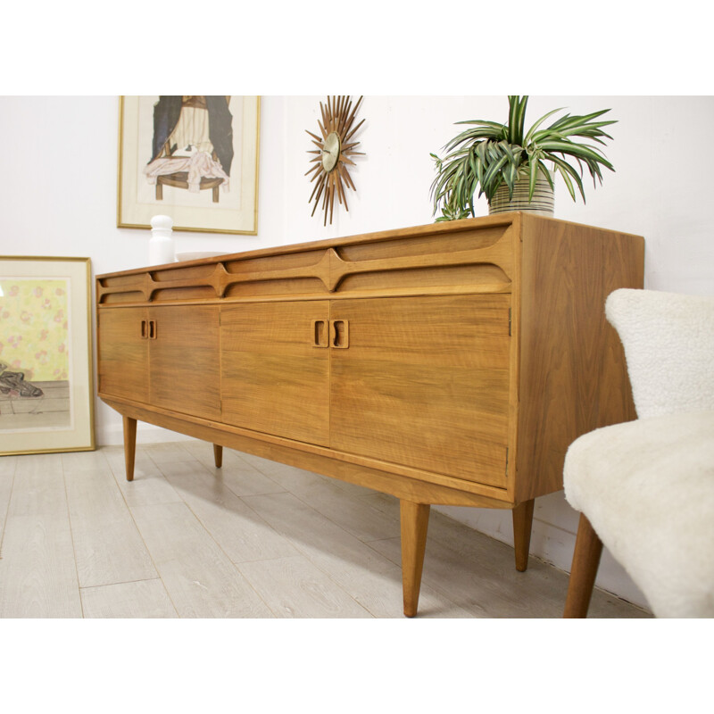 Vintage walnut sideboard by Alfred Cox for Heal's 1960