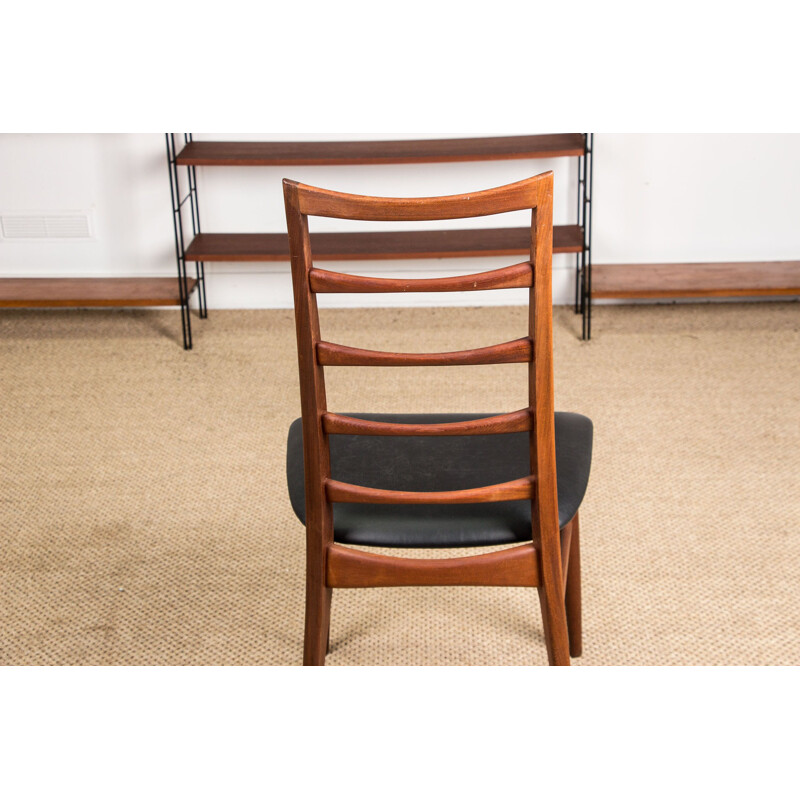 Series of 4 vintge chairs in Teak, model Liz from Designer Niels Kofoed Danes 1960