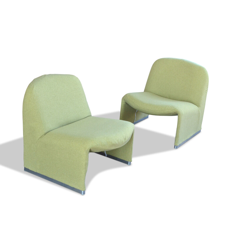 Pair of vintage 'Alky' armchairs by Giancarlo Piretti 1960