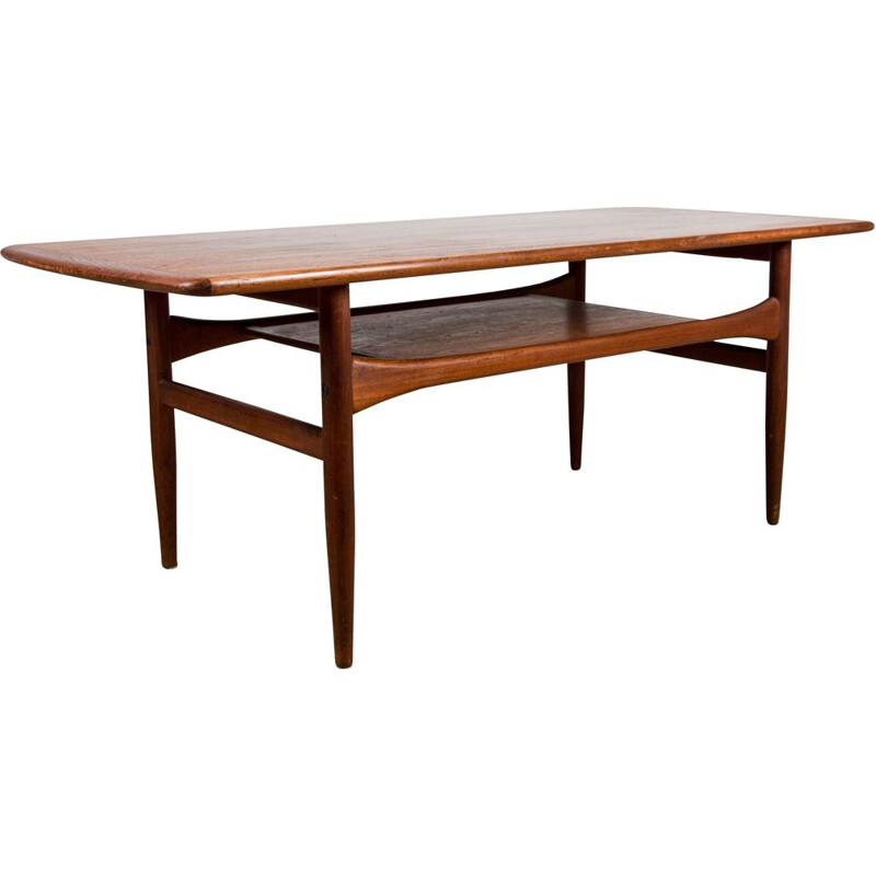 Vintage teak coffee table by Robert Christensen for Arrebo Mobler Danish 1960s