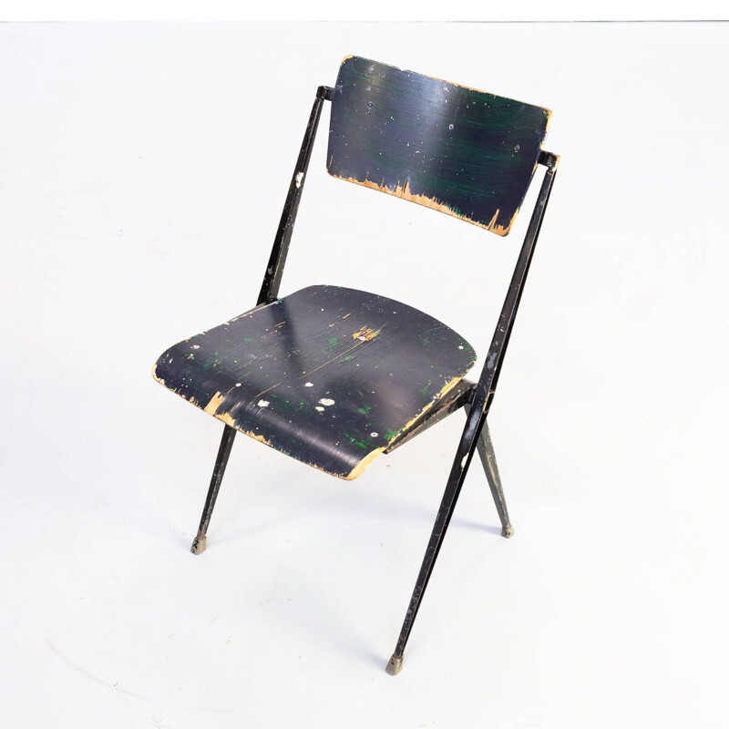 Pair of Vintage Wim Rietveld 'pyramid' chair for Ahrend de Cirkel 1950s