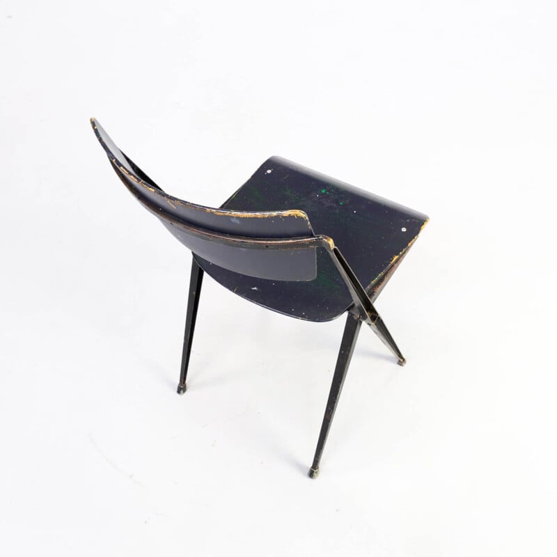 Pair of Vintage Wim Rietveld 'pyramid' chair for Ahrend de Cirkel 1950s