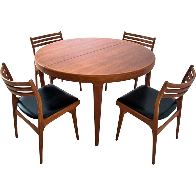 Vintage teak dinner set, by Johannes Andersen Denmark 1960