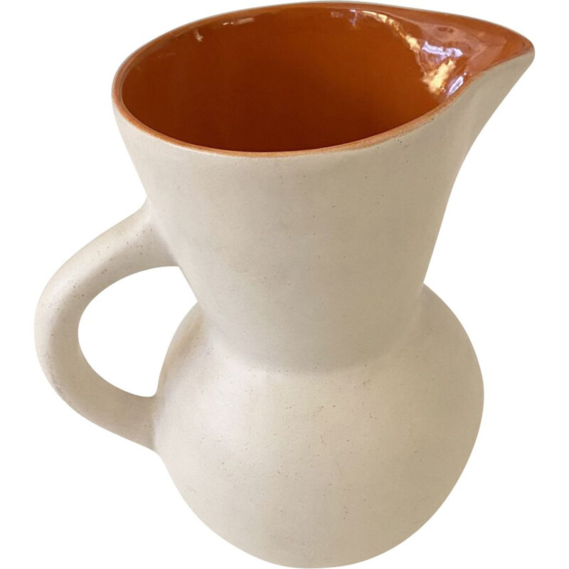 Vintage ceramic pitcher from Vallauris